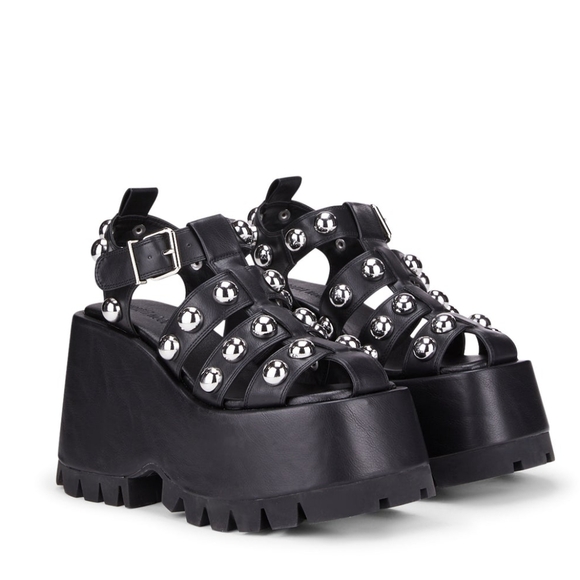 Current Mood Black Platform Sandals - Picture 3 of 9